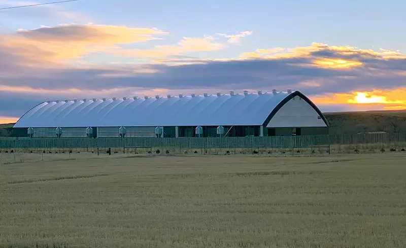 Winter Ventilation A fabric covered structure with a natural ventilation system.