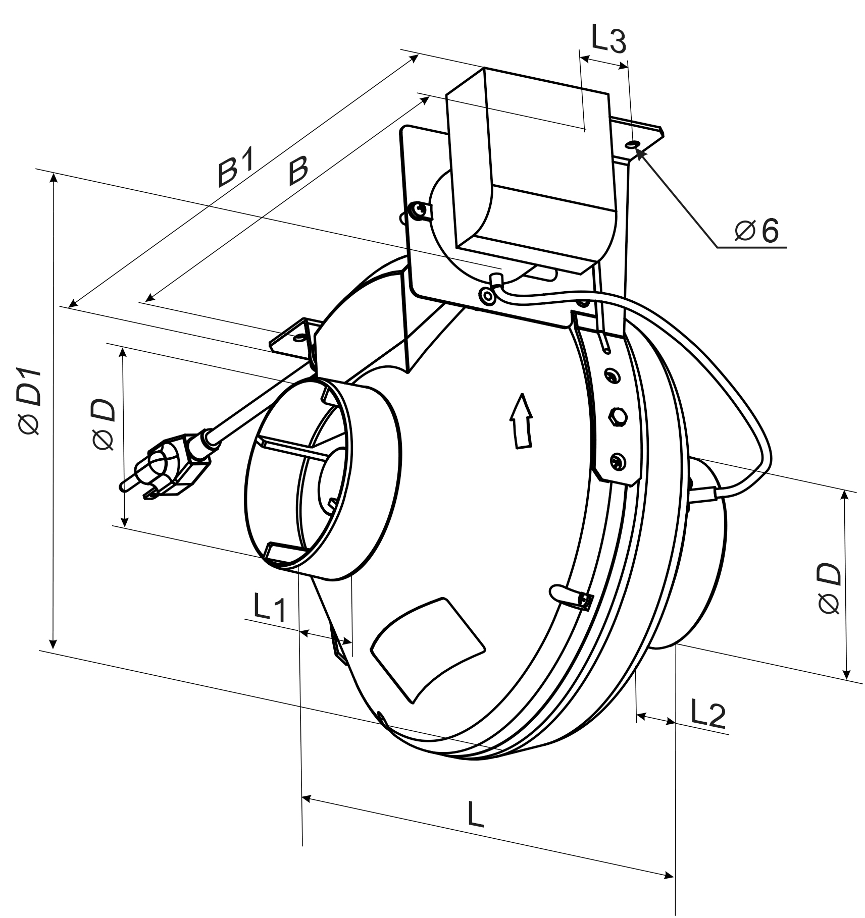 VK PS 125 5" Dryer Booster Ventilation Fan 
